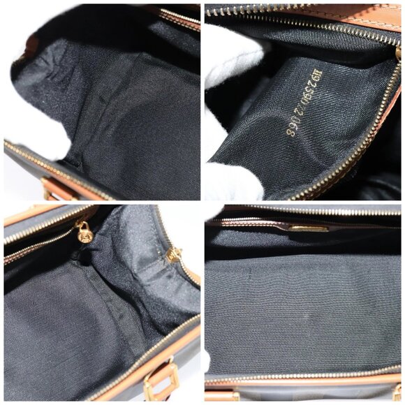 FENDI Pecan Canvas Hand Bag Brown Gold Auth 119578 - Picture 15 of 16